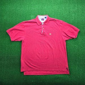 Bugle Boy Polo Shirt Mens 2XL Red Short Sleeve Y2K‎ Preppy Golf Casual